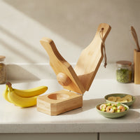 Hand-Operated Wooden Banana Press Compact Banana Press with Lever Convenient Tostonera Portable for Home Cooks