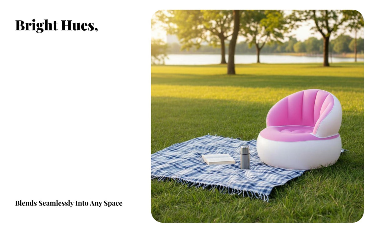 Portable Single Person Blow-up Armchinflatabledoor & Outdoor Use Air Sofa Quick Inflation Inflatable Furniture Space Saving for Children, Students, Office, Dorm Room, Balcony, spineyard