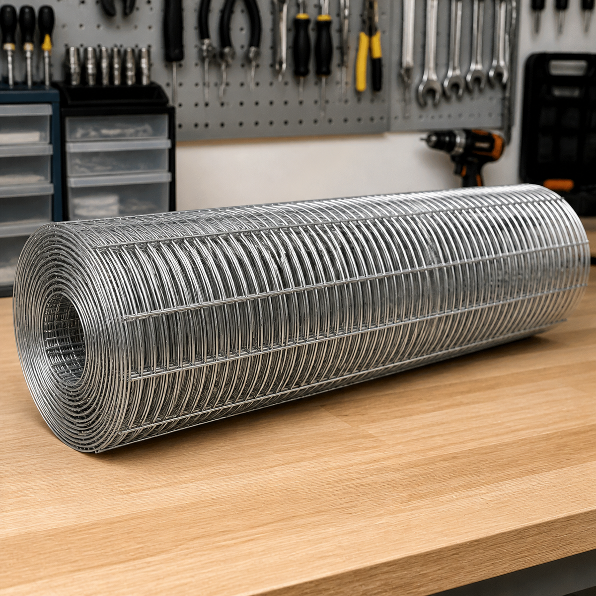 Anti Rust Galvanised Wire Mesh, 2M Dog Fence Roll, 11mm Weld Mesh for Animal Enclosures & Security Screens