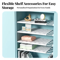 Nail Cabinet Rack Screwless Setup Installation Expandable Closet Shelf Space Saving Nail Cabinet Divider for Students, Wardrobe, Dorm Room, Kitchen