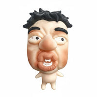 Quick Rebound Squishy Face Toy Stress Relief Rubber Face Squishy Soft Texture Press Doll Cute Design for Desk