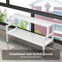 Long Single-Tier Planter Bench sillsill expander Plant Stand Floor-Standing Space-Saving for Home Decorators, Balcony, Sunroom