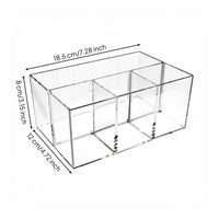 Acrylic Pen Holder Multi-Functional Transparent Pencil Storage Box Desktop Stationery Organizer for Students, Office, Desktop, Dorm Room