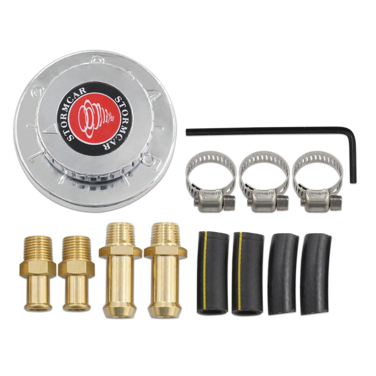 Petrol Pressure Regulator with Gauge Performance Blocked-Port Petrol Regulator Analog for Car Enthusiasts