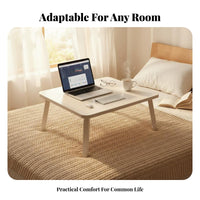 Portable Foldable Laptop Table Multi-Purpose Foldable Laptop Tray with Device groove Large Surface Lap Desk Lightweight for Students, Adults, Remote Workers, Dorm Room, Bedroom, Home Office, Sofa