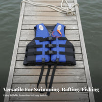 Portable Life Jacket Lightweight Design Life Vest Quick-Drying Material for Adults, Beginners, Fishing, Snorkeling, Kayaking