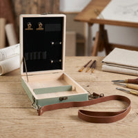 Travel-Ready Wooden Sketchbox with Strap Hand-Carried Sketch Box Easel Foldable Portable Easel with Storage Long-Lasting for Sketchers