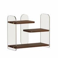 Multi Level Countertop Shelf Multifunctional Cosmetic Organizer Stand Modern Design Vanity Storage Rack for Makeup Enthusiasts, Office