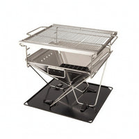 Stainless Steel Foldable Grill with Carry Bag Compact Folding Charcoal Barbecue Outdoor Portable Barbecue Grill Heavy-Duty for Campers, Backpackers, Tailgaters, Camping, Picnics, Backyard, Beach