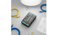 RJ45 LAN Cable Tester LED Indicators Network Cable Tester Compact & Portable for Hobbyists, Home Networking