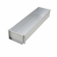Rectangular Tiramisu Pan Aluminum Mousse Cake Container Long Loaf Pan for Dessert Makers, Bakery