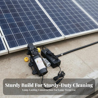 Telescopic Water Fed Brush Sturdy Aluminum Alloy Extendable Photovoltaic Panel Cleaning Brush Adjustable Angle Head Photovoltaic Panel Cleaning Kit