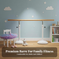 Adjustable Height Dance Bar Non-Slip Base Adjustable Height Practice Barre Sturdy & Stable Portable Dance Barre for Dancers, Beginners, Gym