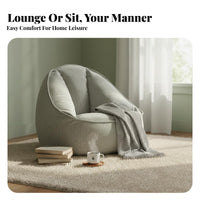 Soft and Comfortable Convertible Foam Beanbag Skin-Friendly Textile Structured Lounger Ergonomic Design Floor Sofa High Back Support for Adults, Students, Bedroom, Balcony, Living Room, Lounging