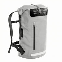 Waterproof Backpack Dry Bag Zippered Pocket Waterproof Backpack Reflective Strip Roll-Sealed Top Bag