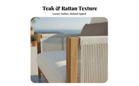 4-Piece Conversation Set Weather-Resistant Outdoor Furniture Luxury Design Patio Seating Group for Villa Owners, residents, Garden, posterioryard, Balcony