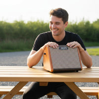 Multiple Inputs Bluetooth Guitar Amp Vocal Input Input Rechargeable Busking Amp Compact Size for Guitarists