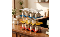 Compact Cup Storage Rack Sturdy Mug Rack with Wavy Tiers Stylish Desktop Cup Organizer Easy to Clean for Kitchen