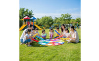 Indoor Outdoor Use Whack a Rodent Parachute Game Promotes Teamwork Rainbow Play Parachute Interactive Fun Colorful Design for Families, Adults, School Activities, Parties