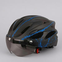 Smoked Visor Helmet with Face Visor Molded Shell Vented Cycle Helmet Ventilated