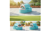 Shaded Inflatable Pool with Canopy Playful Pool with Canopy Portable Resistant for Backyard, Garden, Summer