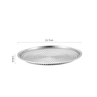 Silver Shiny Mesh Sieve Smooth Surface Stainless Steel Plate Round Shape Stainless Steel Bowl