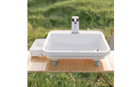 Portable Sink with Pump Electric Freestanding Wash Basin for Campers, Camping, Garden