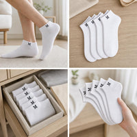 Men's 7A Antibacterial Anti-odor Ankle Socks Summer Thin Business Sports Boat Socks Multi-pack
