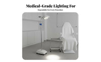 Adjustable Brightness Mobile Examination Lamp Flicker-without Flicker LED Medical Exam Light Easy Assembly LED Gooseneck Procedure Light for Surgeons, Dentists, Veterinarians, Hospital, Operating Room, Medical Practice, Beauty Salon