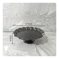 Polished Pedestal Fruit Tray Smooth Surface Footed Fruit Tray Pedestal Bowl