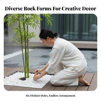 Chinese Aesthetic Sliced Mountain Stsingle Natural Texture Zen Garden Feature Versatile Arrangement Landscaping Compsinglent Symbolic Meaning for Landscape Designers, Interior Decorators, Courtyard, Living Room, Mindfulness Practice Studio, Hotel Lobby