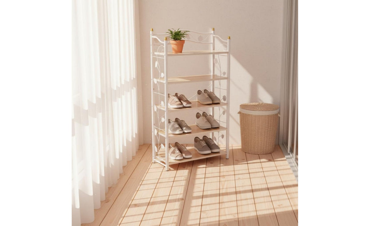 Space Saving Multi-Tier Shoe Rack Stylish Multi Tier Shoe Rack Large Capacity Freestanding Storage Shelf Heavy Duty for Hallway