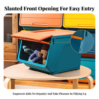 Frontopening Wheeled Container Clear View Household Storage With casters for children