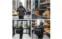 Food Delivery Backpack Sturdy Insulated Food Delivery Backpack Pizza Takeout Bag Hands-Unrestricted Water Resistant for Couriers