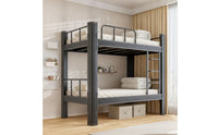 Metal Bunk Bed Space-Saving Bunk Bed with Guardrails Heavy-Duty Furniture for Kids, Students, Shared Bedroom, Dorm Room, Accommodation for Students