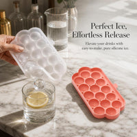 Silicone Billiard Ball Ice Cube Tray with Press-Type Storage Box, 16-Grid Large Capacity