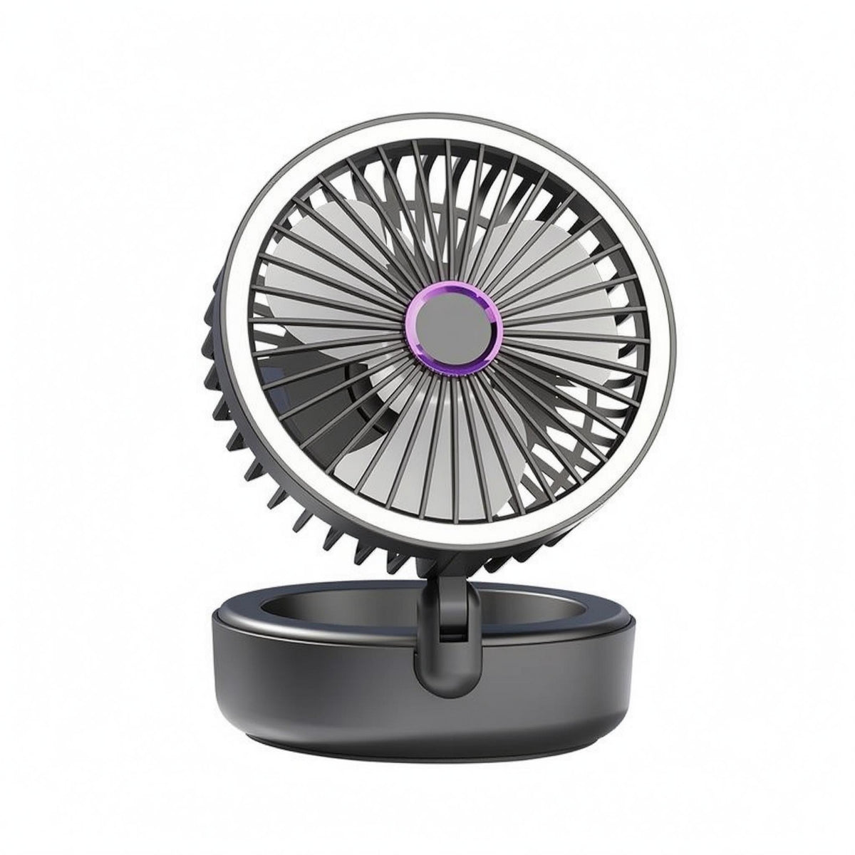 Five Speed Settings Rechargeable Portable Fan Wide-Angle Air Movement Cooling Device