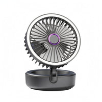 Five Speed Settings Rechargeable Portable Fan Wide-Angle Air Movement Cooling Device