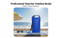 10L Fold-over Sealed Dry Bag Floatable Phone Waterproof Bag Small Waterproof Sack for Beachgoers, Beach Goers, Swimming, Water Sports, Kayaking