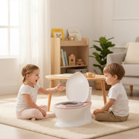 Realistic Potty Training Toilet with Splash Guard Soft Potty Training Toilet Easy to Clean Secure for Toddlers