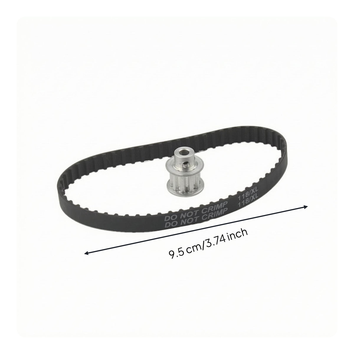 Timing Belt Metal Set Timing Belt Pulley Rounded Cogs Mechanical Part
