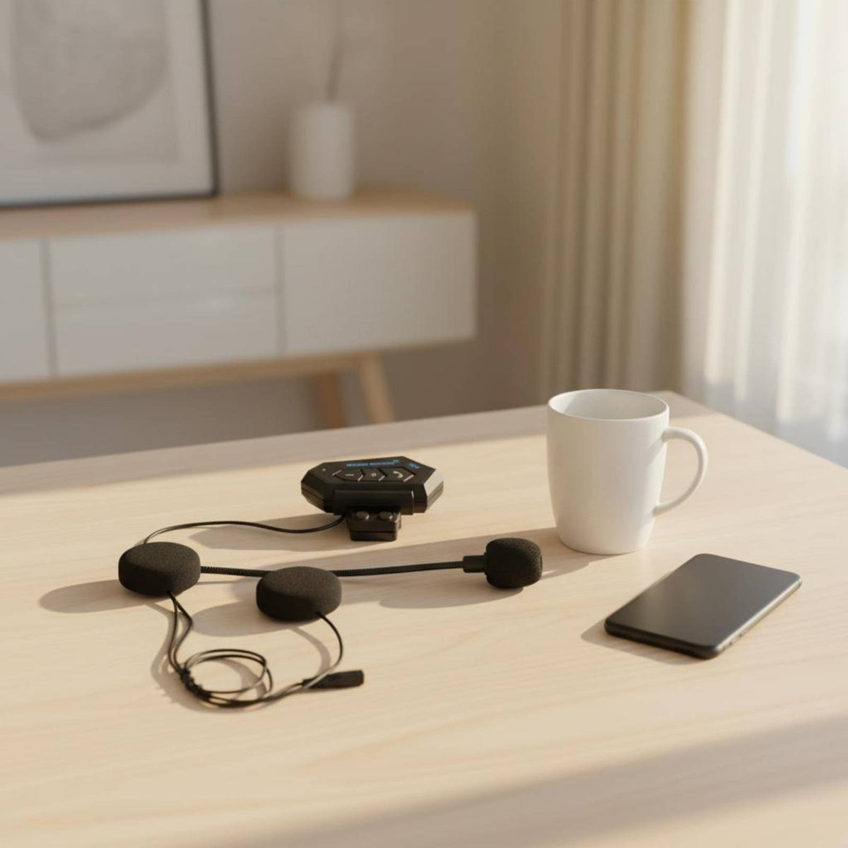 High-Fidelity Sound Motorcycle Bluetooth Communication System Headset Music Playback Motorcycle Helmet Bluetooth Headset 32 Hour Battery Life Helmet Speakers Mic Set Voice Assistant