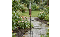 Clear Tube Solar Rain Gauge Printed Markings Metal Rain Gauge Stake for Lawn Decoration