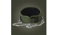 Padded Weightlifting Belt with Chain Quick-Release Weighted Belt with Chain Contoured Heavy-Duty for Bodybuilders