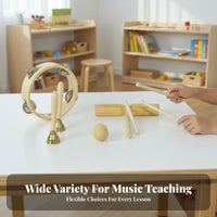 Hand Percussion Assortment Early Education Rhythm Instrument Set Improves Coordination children's Music Kit for Parents, Kindergarten, Classroom, Home