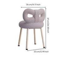 Cream Design Bow Back Makeup Chair Light Luxury Design Cute Bowknot Chair Soft Upholstery Bedroom Furniture for Girls