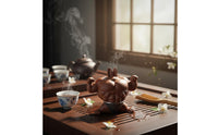Zisha Clay Muscle Rabbit Tea Pet Creative Design Rabbit Tea Tray Decoration Kiln Fired Home Decor Handmade