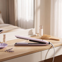 Frizz-Smoothing Steam Hair Straightener 2 in 1 Straightening Iron with Steam Swivel Cord Flat Iron with Comb Handheld for Home Styling, Travel