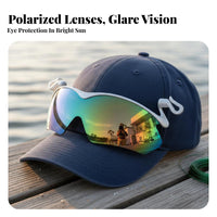 Protection Hat Visor Clip Sunglasses Anti-Glare Polarized Hat Clip Lens Lightweight for Anglers, Cyclists, Aquatic Life Ing, Driving
