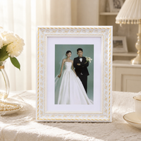 Ivory A4 Frame Photo Frame, A5 Frame European Classical Picture Frame, Handmade Engineered Wood Rectangle For Wall Hanging Or Desktop